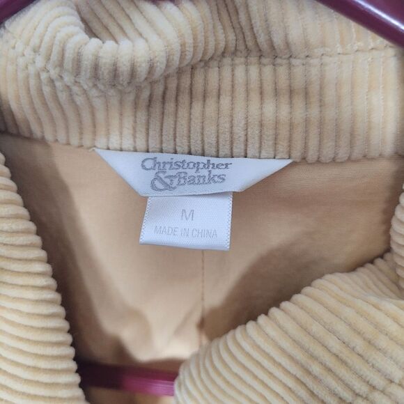 Yellow cotton corduroy feel button front barn chore coat Boxy jacket Medium - Picture 3 of 6